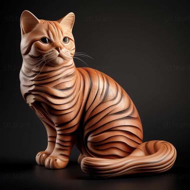 3D модель Американская короткошерстная кошка (STL)